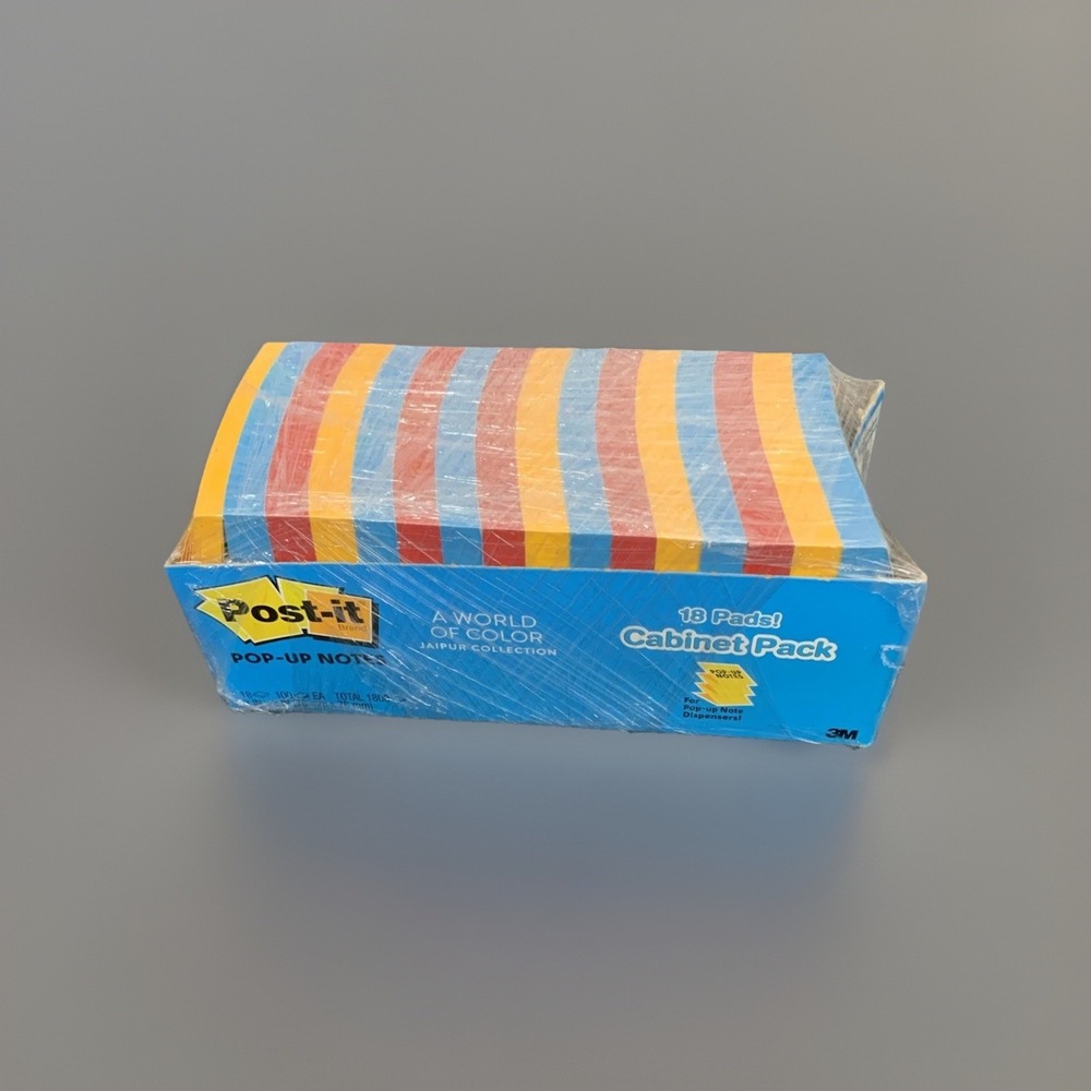 3M Post-it Pop-Up Notes Jaipur Collection 3x3 Assorted 18 Pads R330-18AUCP